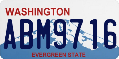 WA license plate ABM9716