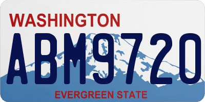 WA license plate ABM9720