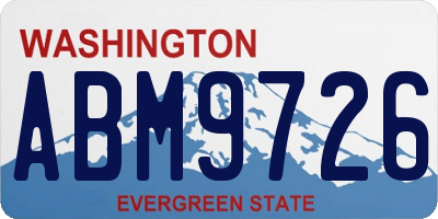 WA license plate ABM9726