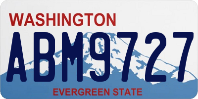 WA license plate ABM9727