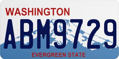 WA license plate ABM9729