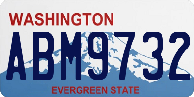 WA license plate ABM9732