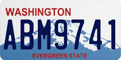 WA license plate ABM9741