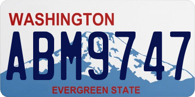 WA license plate ABM9747