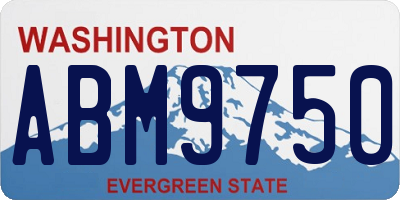 WA license plate ABM9750