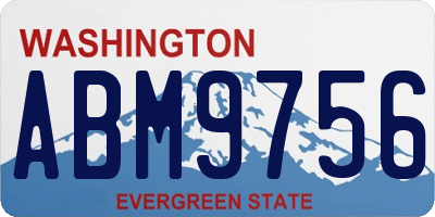 WA license plate ABM9756