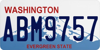 WA license plate ABM9757