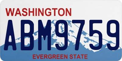 WA license plate ABM9759
