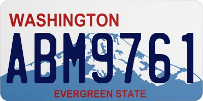 WA license plate ABM9761