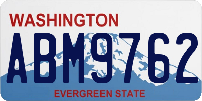WA license plate ABM9762