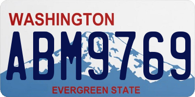 WA license plate ABM9769