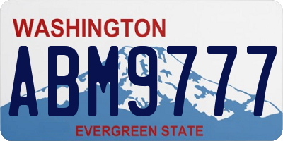 WA license plate ABM9777