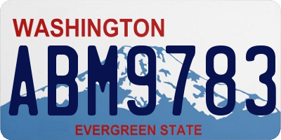WA license plate ABM9783