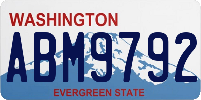 WA license plate ABM9792