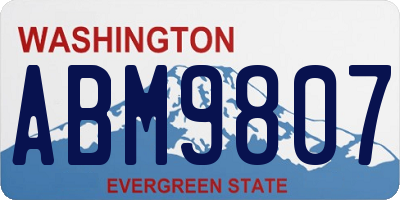 WA license plate ABM9807