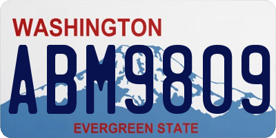 WA license plate ABM9809