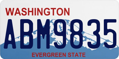 WA license plate ABM9835