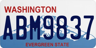 WA license plate ABM9837