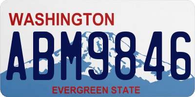WA license plate ABM9846