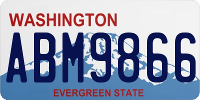 WA license plate ABM9866