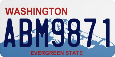 WA license plate ABM9871