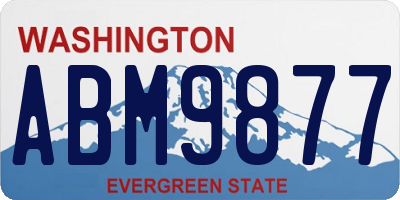 WA license plate ABM9877