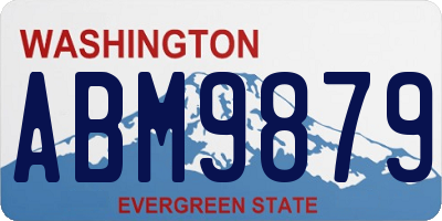 WA license plate ABM9879