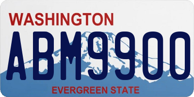 WA license plate ABM9900