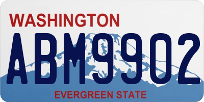 WA license plate ABM9902