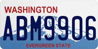 WA license plate ABM9906