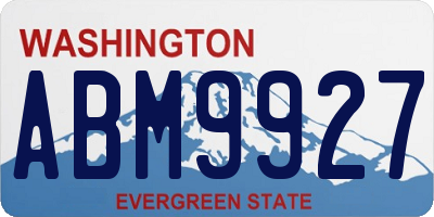 WA license plate ABM9927