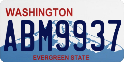 WA license plate ABM9937