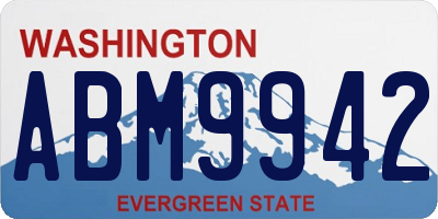 WA license plate ABM9942