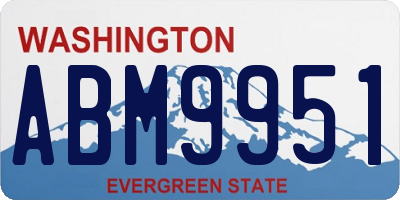 WA license plate ABM9951