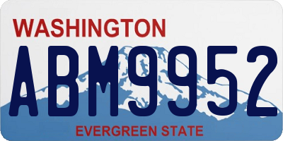 WA license plate ABM9952