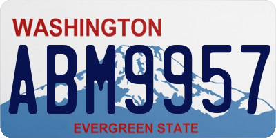 WA license plate ABM9957