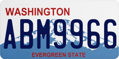 WA license plate ABM9966
