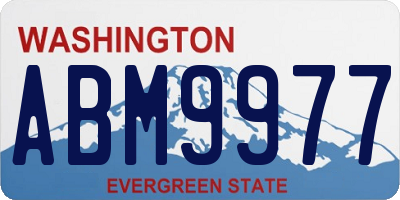 WA license plate ABM9977