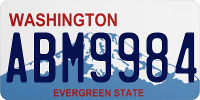 WA license plate ABM9984