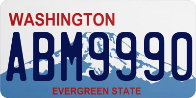 WA license plate ABM9990