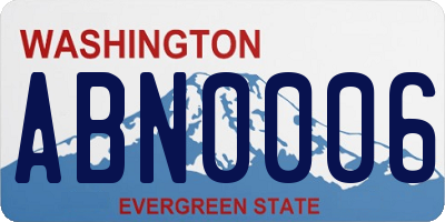 WA license plate ABN0006