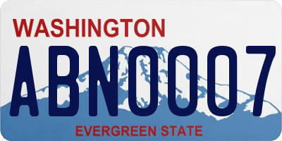 WA license plate ABN0007