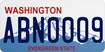 WA license plate ABN0009