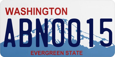 WA license plate ABN0015