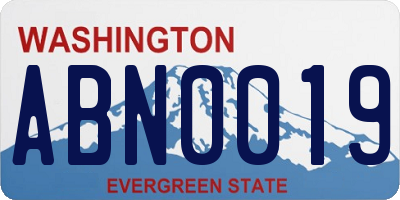 WA license plate ABN0019