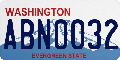 WA license plate ABN0032