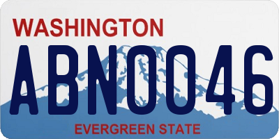 WA license plate ABN0046