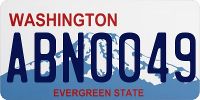 WA license plate ABN0049
