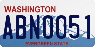 WA license plate ABN0051