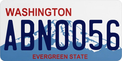 WA license plate ABN0056